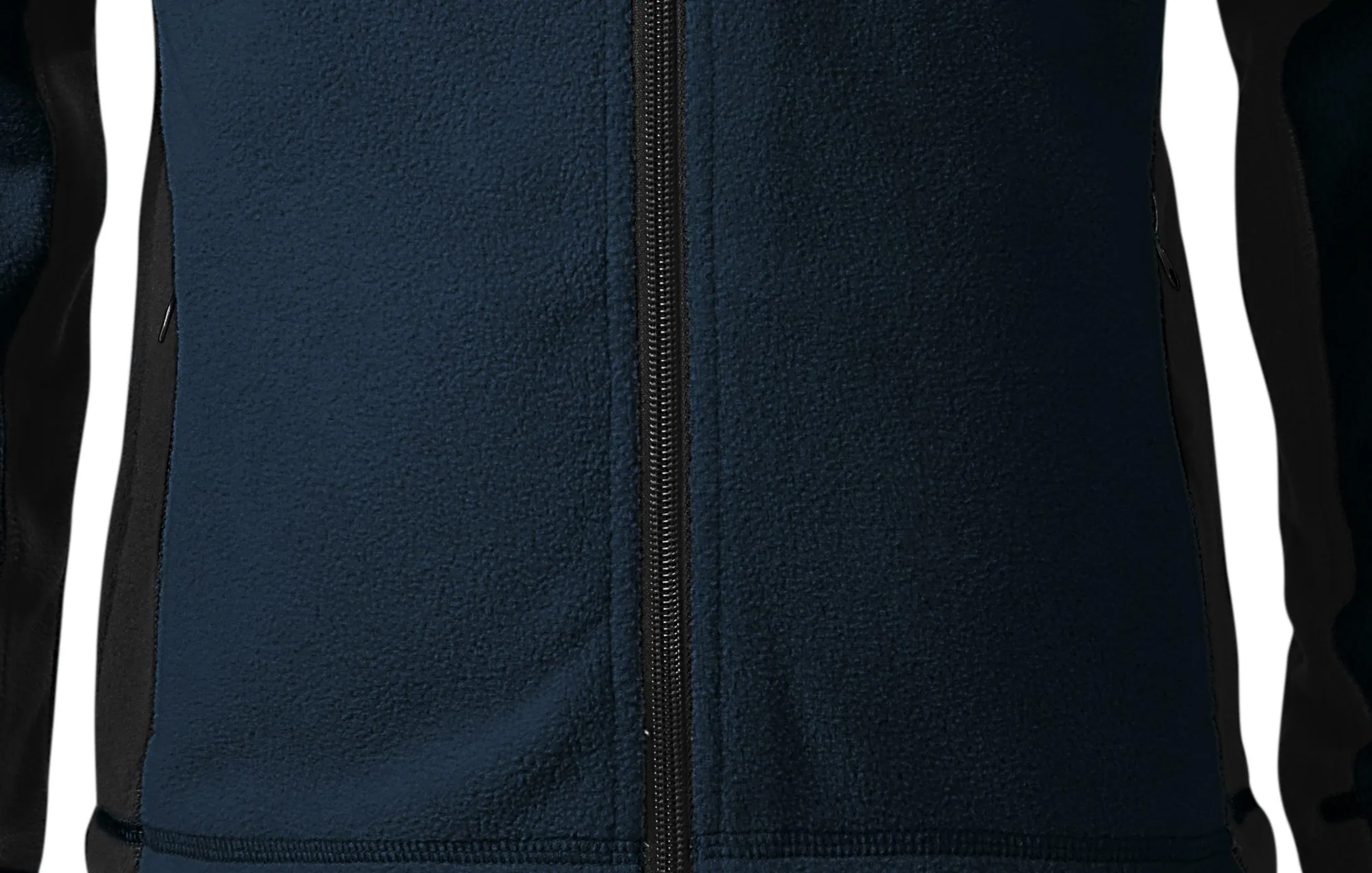 Fleece-Kontrastjacke für Kinder - Praktische Taschen mit Reißverschluss