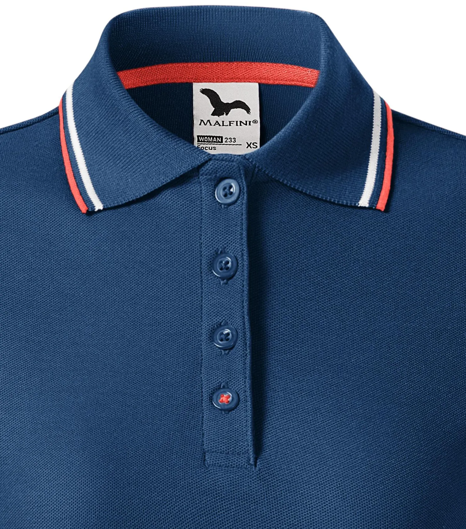 Klassisches Poloshirt für Damen - 4-Knopf-Verschluss