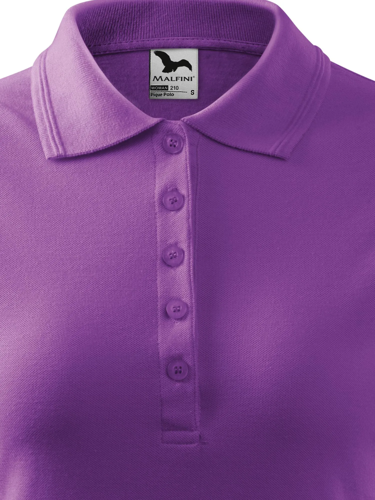 Damen elegantes Poloshirt - 5-Knopf-Verschluss