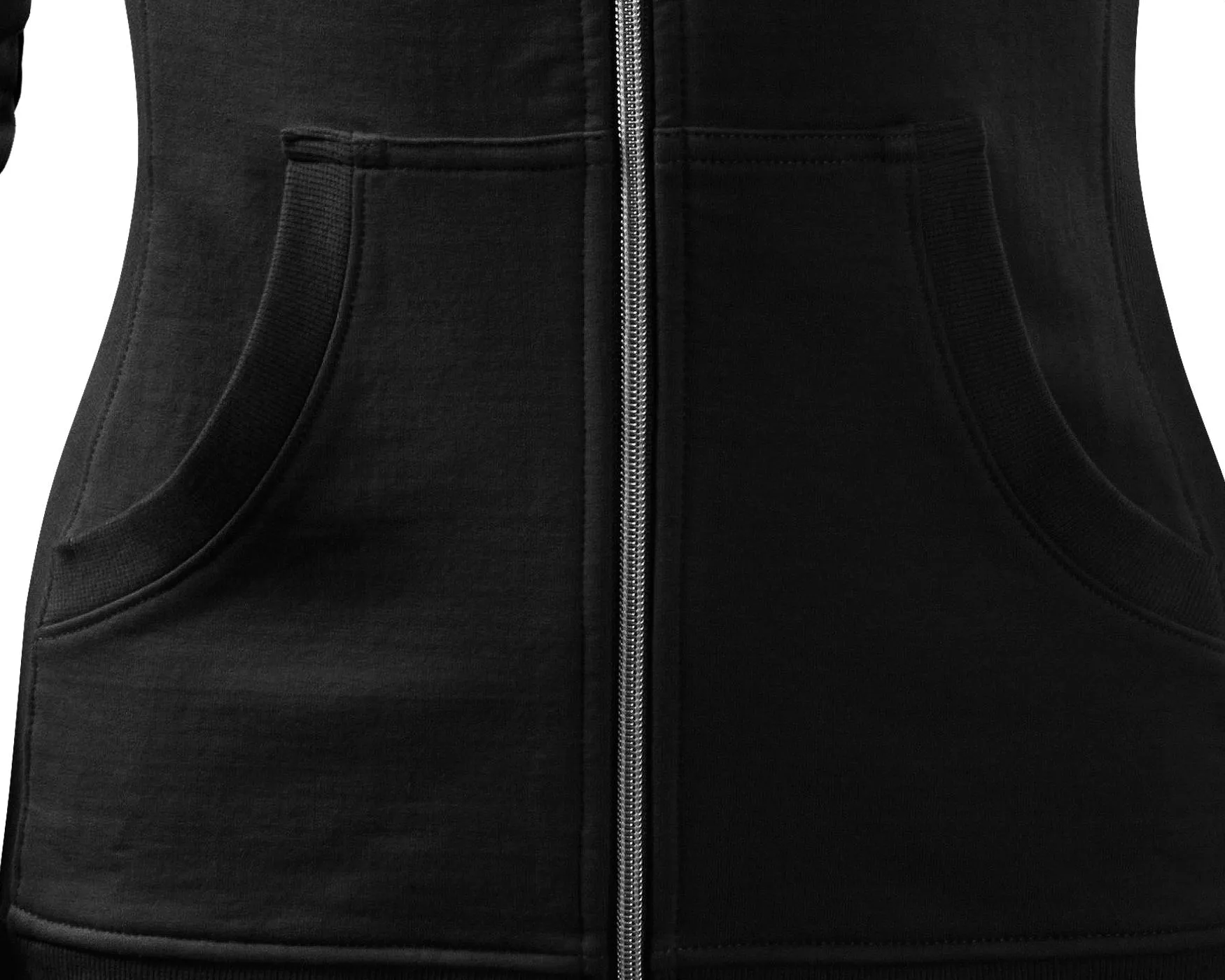 Damen Sweatshirt ohne Kapuze - Taschen im Känguru-Stil