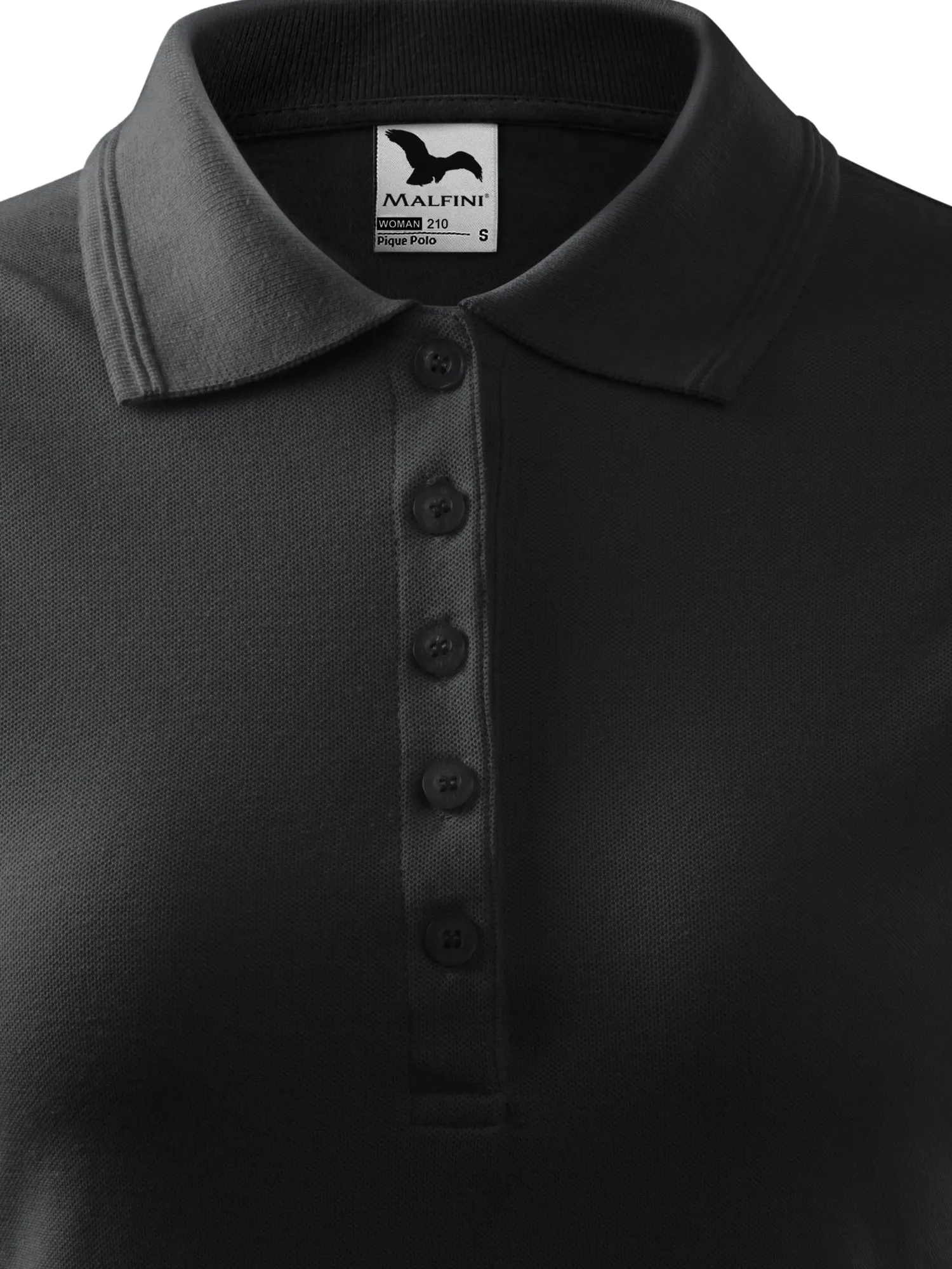 Damen elegantes Poloshirt - 5-Knopf-Verschluss