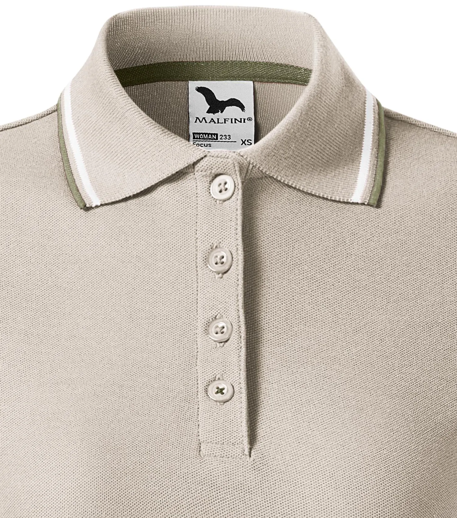 Klassisches Poloshirt für Damen - 4-Knopf-Verschluss