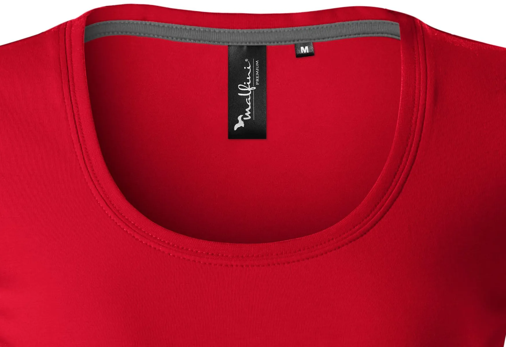 Damen T-Shirt mit Ziernähten - Tiefer Rundhalsausschnitt