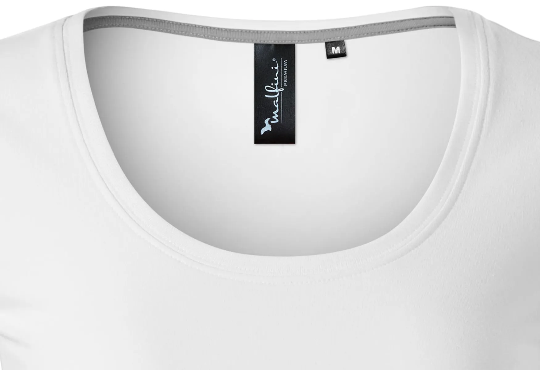 Damen T-Shirt mit Ziernähten - Tiefer Rundhalsausschnitt