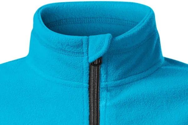 Fleece-Kontrastjacke für Kinder - Reißverschluss bis zum Kinn