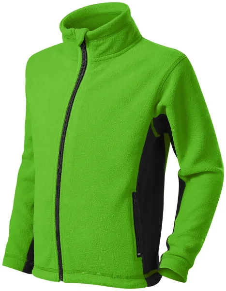 Fleece-Kontrastjacke für Kinder - Kinder Fleecejacke mit Kontrastelementen