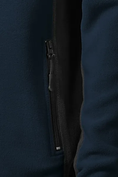 Fleece-Kontrastjacke für Herren - Praktische Taschen mit Reißverschluss