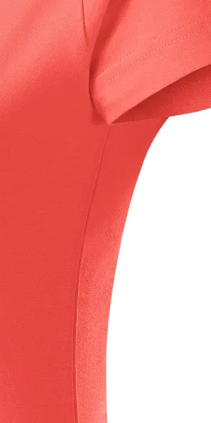 Damen einfaches T-Shirt - Schnitt mit Seitennähten