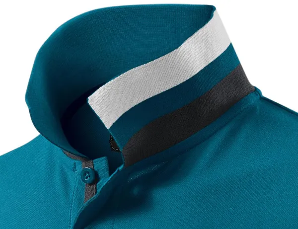 Herren Poloshirt mit Stehkragen - Kragen mit zwei Tragemöglichkeiten