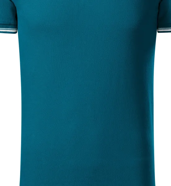 Kontrastiertes Poloshirt für Herren - Sanft taillierter Schnitt