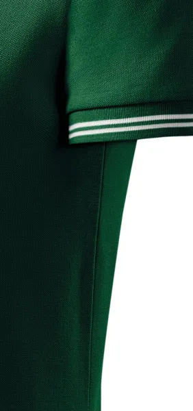 Kontrastiertes Poloshirt für Herren - Schnitt mit Seitennähten