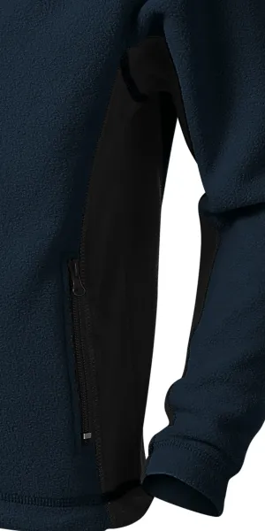 Fleece-Kontrastjacke für Kinder - Dunkle Kontrastdetails