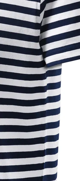 Navy-T-Shirt - Schnitt mit Seitennähten