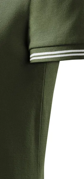 Kontrastiertes Poloshirt für Herren - Schnitt mit Seitennähten