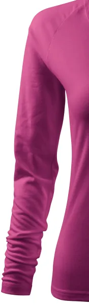 Eng anliegendes T-Shirt für Damen, V-Ausschnitt - Lange Raglan-Ärmel