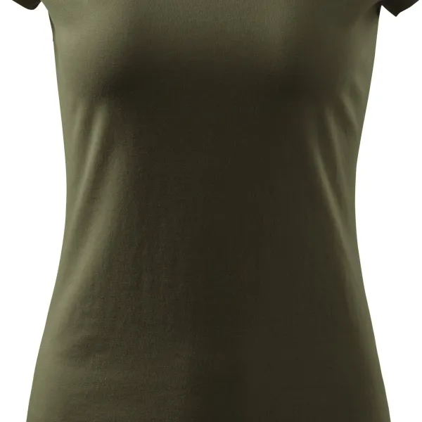 Damen T-Shirt mit sehr kurzen Ärmeln - Sanft taillierter Schnitt