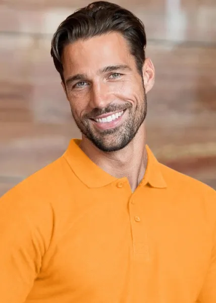 Gröberes Poloshirt für Herren - 3-Knopf-Verschluss