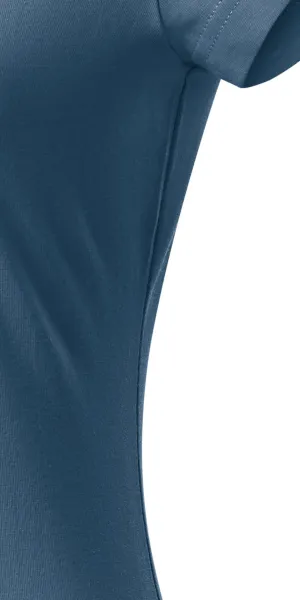 Slim Fit Damen T-Shirt mit V-Ausschnitt - Schnitt mit Seitennähten