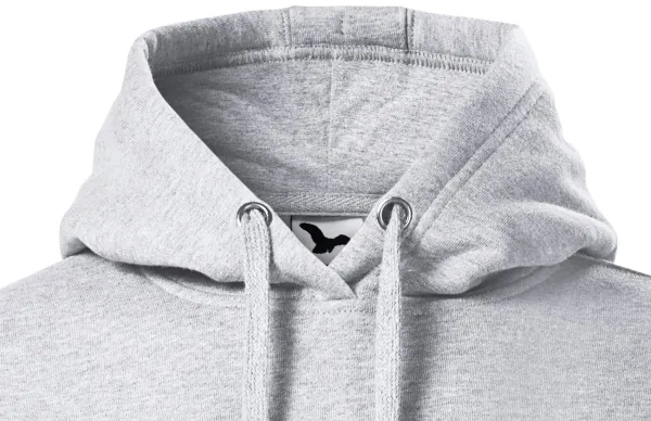 Damen Sweatshirt mit Kapuze ohne Reißverschluss - Kapuze mit Kordelzügen