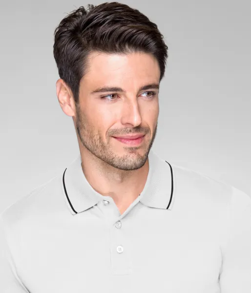 Elegantes mercerisiertes Poloshirt für Herren - 3-Knopf-Verschluss