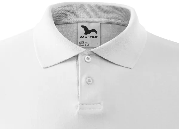 Langärmliges Poloshirt für Herren - 2-Knopf-Verschluss