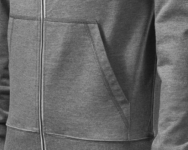 Kontrastiertes Herren-Sweatshirt mit Kapuze - Taschen im Känguru-Stil