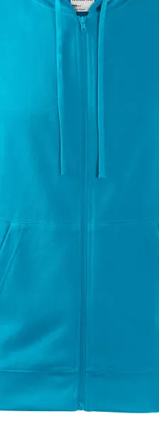 Herren Sweatshirt mit Kapuze - Reißverschluss in der Farbe des Sweatshirts