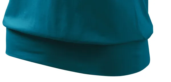 Damen trendy T-Shirt - Breiter Saum am Hemd