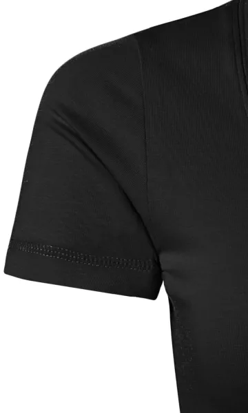 Damen T-Shirt mit Ziernähten - Kurze, taillierte Ärmel