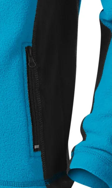Fleece-Kontrastjacke für Kinder - Praktische Taschen mit Reißverschluss