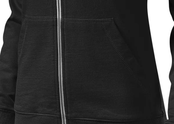 Kontrastfarbenes Damen-Sweatshirt mit Kapuze - Taschen im Känguru-Stil