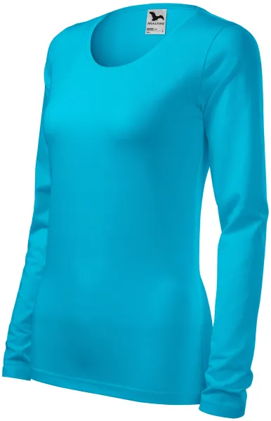 Eng anliegendes Damen-T-Shirt mit langen Ärmeln - Bequemes Damen-T-Shirt aus Baumwolle