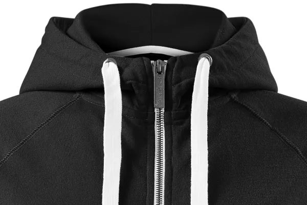 Kontrastfarbenes Damen-Sweatshirt mit Kapuze - Kapuze mit Kordelzügen