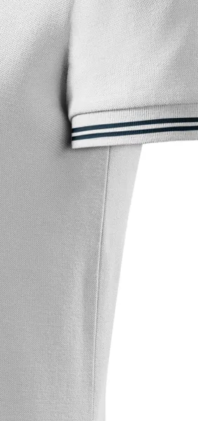 Kontrastiertes Poloshirt für Herren - Schnitt mit Seitennähten