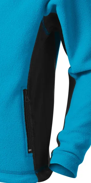 Fleece-Kontrastjacke für Kinder - Dunkle Kontrastdetails