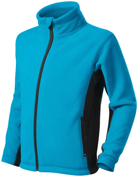 Fleece-Kontrastjacke für Kinder - Kinder Fleecejacke mit Kontrastelementen