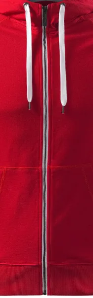 Kontrastiertes Herren-Sweatshirt mit Kapuze - Weißer, kontrastierender Reißverschluss