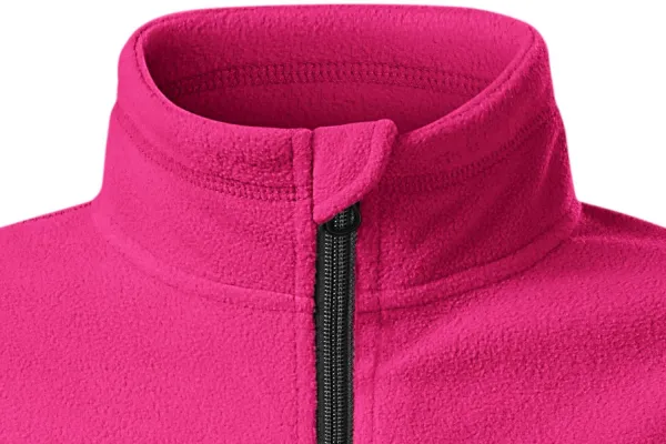 Fleece-Kontrastjacke für Kinder - Reißverschluss bis zum Kinn