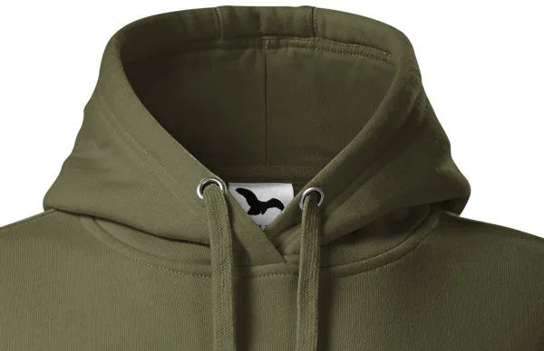 Damen Sweatshirt mit Kapuze ohne Reißverschluss - Kapuze mit Kordelzügen