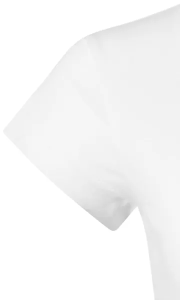 Slim Fit Damen T-Shirt mit V-Ausschnitt - Sehr kurze Ärmel