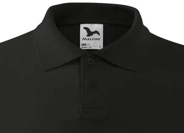 Langärmliges Poloshirt für Herren - 2-Knopf-Verschluss