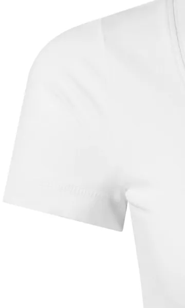 Damen T-Shirt mit Ziernähten - Kurze, taillierte Ärmel