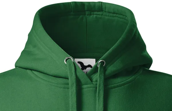 Damen Sweatshirt mit Kapuze ohne Reißverschluss - Kapuze mit Kordelzügen