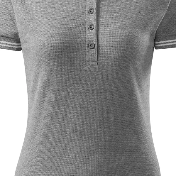Kontrast-Poloshirt für Damen - Sanft verjüngter Schnitt