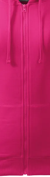 Damen Hoodie mit Kapuze - Reißverschluss in der Farbe des Sweatshirts