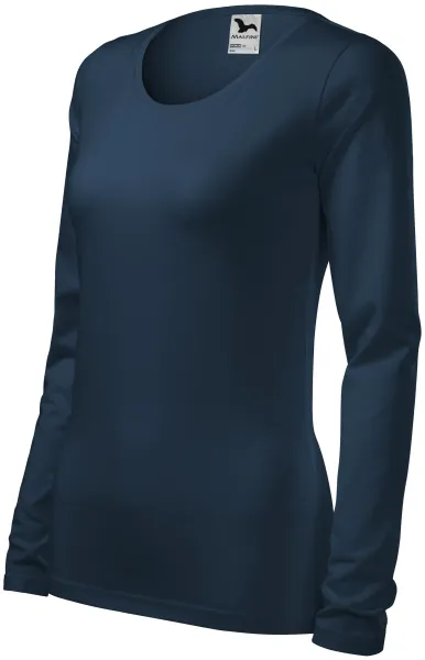 Eng anliegendes Damen-T-Shirt mit langen Ärmeln - Bequemes Damen-T-Shirt aus Baumwolle