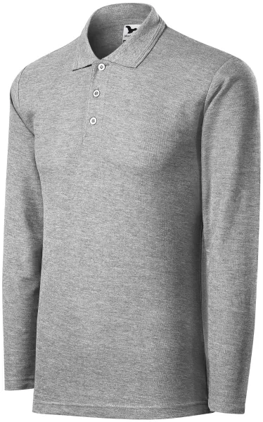 Grobes Poloshirt für Herren mit langen Ärmeln - Herren Poloshirt für jeden Tag