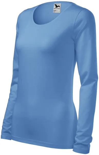 Eng anliegendes Damen-T-Shirt mit langen Ärmeln - Bequemes Damen-T-Shirt aus Baumwolle