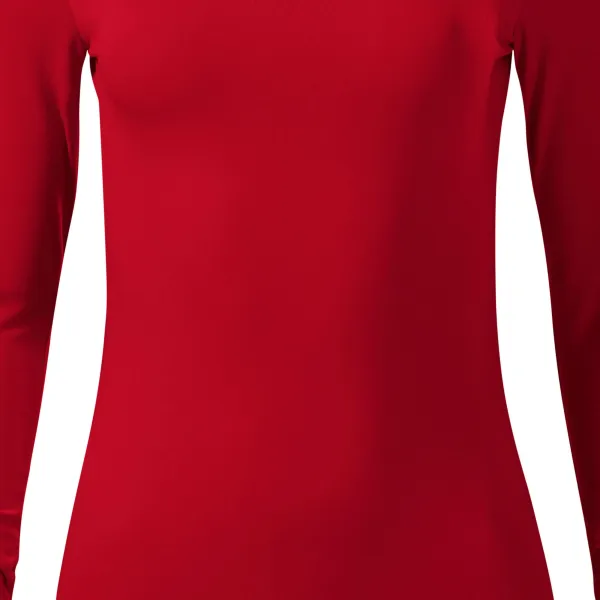 Damen T-Shirt mit langen Ärmeln und tiefem Ausschnitt - Sanft taillierter Schnitt