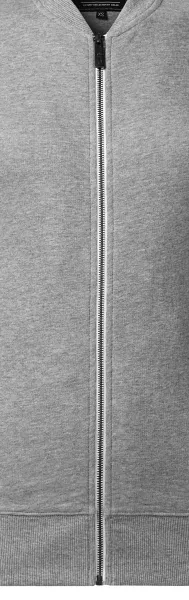 Damen Sweatshirt mit versteckten Taschen - Weißer Metallreißverschluss